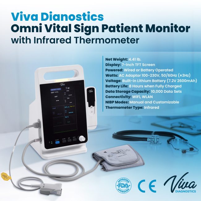 Omni Vital Sign Patient Monitor, with Infrared Thermometer - Image 40